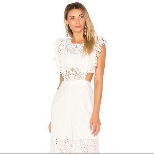 Nightcap White Eyelet Jumpsuit